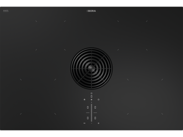 Pure Rough induction cooktop with integrated cooktop extractor exhaust air PURA2R by BORA