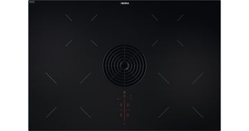 Pure induction cooktop with integrated cooktop extractor Recirculation PURU by BORA