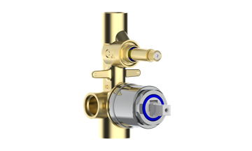 Concealed body with handle rotating diverter by Bossini
