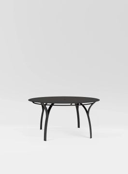Pasadena 54" Round Dining Table, Glass Umbrella Top by Brown Jordan