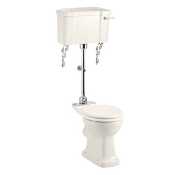 Bespoke Medici Standard Medium Level WC with 520 Lever Cistern (Medici) | SKU P5 M T33 CHR C1 M | Burlington Bathrooms by Burlington
