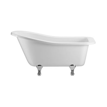 Buckingham Slipper Bath with Standard Feet (with Traditional feet in Chrome) | SKU E6 E11 CHR | Burlington Bathrooms by Burlington
