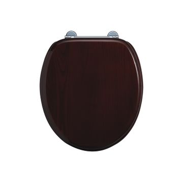 Mahogany Standard Seat (with handles) | SKU S12_A51 CHR | Burlington Bathrooms by Burlington