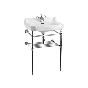 Optional Towel Rack for 61cm Basin Washstand  (in Chrome) | SKU T23A-S | Burlington Bathrooms by Burlington