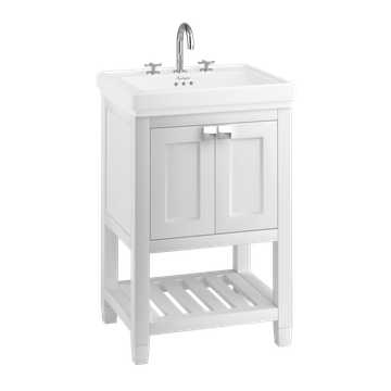 Riviera 580mm Vanity Unit & Riviera Square Basin in Furniture | SKU  | Burlington Bathrooms by Burlington