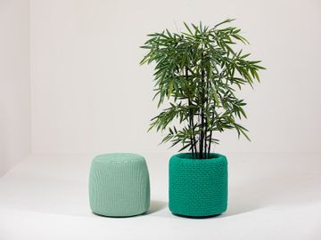 BuzziKnit Pouf Round, Fashion Meets Function by BuzziSpace