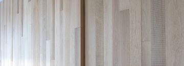 Wall cladding Blond Walnut with double texture by Cadorin Group