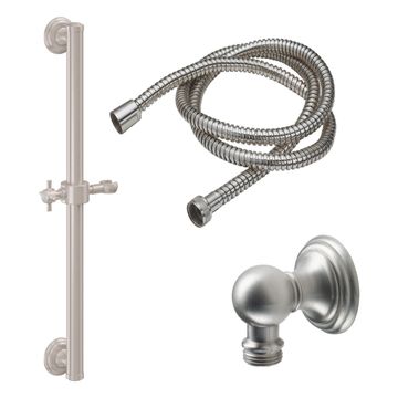 24" Grab Bar Handshower Kit - Cross Handle with Line Base by California Faucets