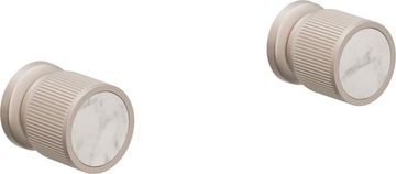 2 Handle Tub or Shower Trim Only, with White Marble Handle Cap by California Faucets