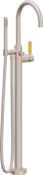 Contemporary Single Hole Floor Mount Tub Filler - Arc Spout - 1111-XX.FR by California Faucets