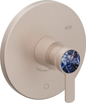Pressure Balance Trim Only, with Sodalite Gemstone Handle Cap by California Faucets