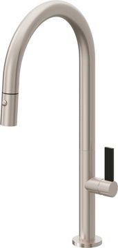 Pull-Down Kitchen Faucet with Button Sprayer  - High Arc Spout by California Faucets