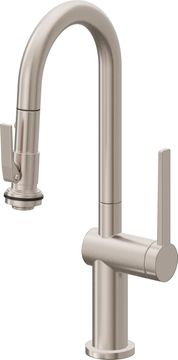 Pull-Down Prep/Bar Faucet with Squeeze Handle Sprayer by California Faucets