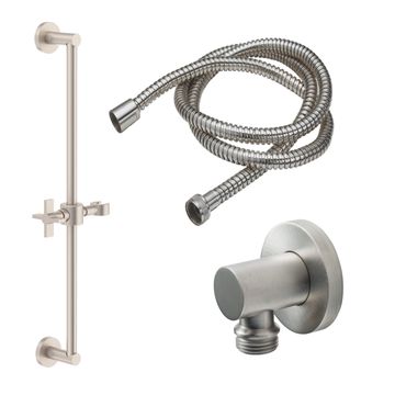 Slide Bar Handshower Kit - Cross Handle with Round Base by California Faucets