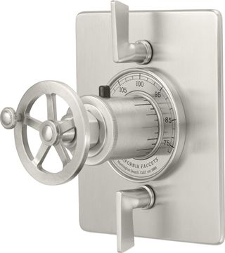 StyleTherm® Flat Quad with Dual Volume Control - Wheel Handle by California Faucets