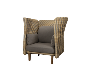 Arch lounge chair w/high arm/backrest by Cane-line