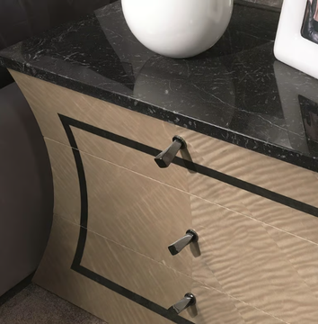 CARTESIO CHIARO - Rectangular wooden bedside table with drawers by Carpanelli - view 3