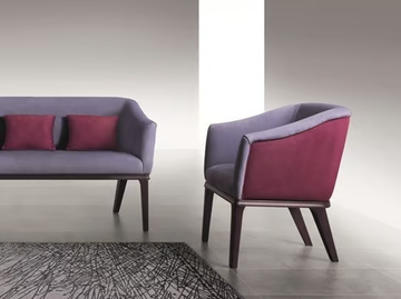 CLUB - Fabric armchair with armrests by Carpanelli - view 3