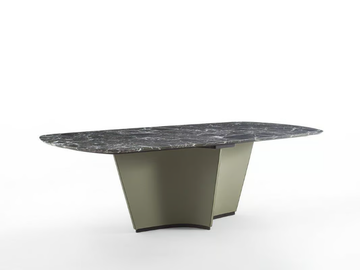 SAIL - Living room table with marble top and leather base by Carpanelli - view 3