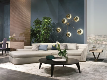 THEATER - Fabric sofa with chaise longue by Carpanelli - view 2