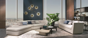 THEATER - Fabric sofa with chaise longue by Carpanelli - view 3