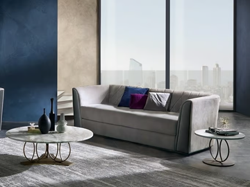 MOON - Round marble coffee table by Carpanelli - view 2