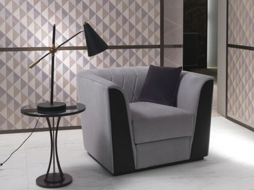 MADISON - Fabric armchair with armrests by Carpanelli - view 2