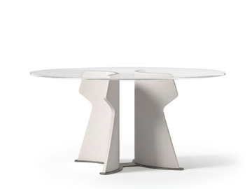 SHAPE - Round glass dining table by Carpanelli - view 2