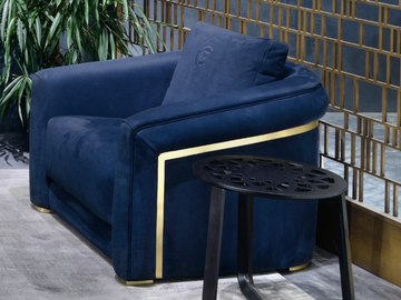 DESYO - Nabuk armchair with removable cover by Carpanelli - view 2