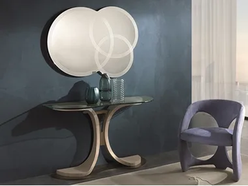 MISTRAL - Wood and glass console table by Carpanelli - view 2