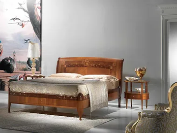 CORNUCOPIA - Cherry wood double bed by Carpanelli - view 2