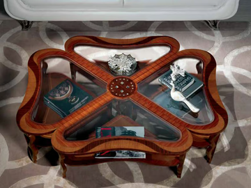 QUADRIFOGLIO - Oak coffee table for living room by Carpanelli - view 2