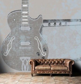 Carta da parati Chitarra anni 70 by Carta da Parati Artistica