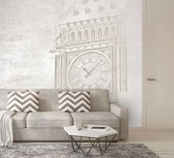Wallpaper Sabbia su Big Ben by Carta da Parati Artistica
