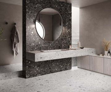 Macro - Porcelain stoneware wall/floor tiles terrazzo effect by Casalgrande Padana