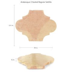 8.75 x 11.5 Sealed Arabesque 2 - Regular Saltillo Square Edges - Floor Tile by Casatile - view 4