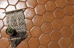 7.875 x 8.875 Sealed Hexagon - Spanish Mission Red Floor Tile by Casatile - view 6
