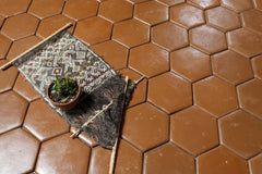 7.875 x 8.875 Sealed Hexagon - Spanish Mission Red Floor Tile by Casatile - view 7