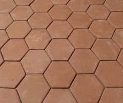 7.75 in. Unsealed Hexagon - Spanish Mission Red Floor Tile by Casatile - view 6