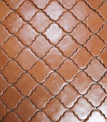 8.125 x 8.875 Sealed Arabesque Picket - Spanish Mission Red Floor Tile by Casatile - view 6