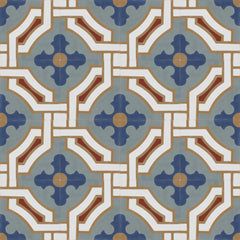 8x8 Palau - Barcelona Cement Decorative Floor Tile by Casatile - view 6
