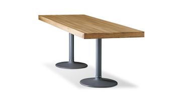 11 Table pieds corolle, plateau bois by Cassina - view 2