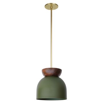 Amélie Luxe Wood 10" Pendant by Cedar & Moss | Fine Artisan Lighting by Cedar & Moss - view 3