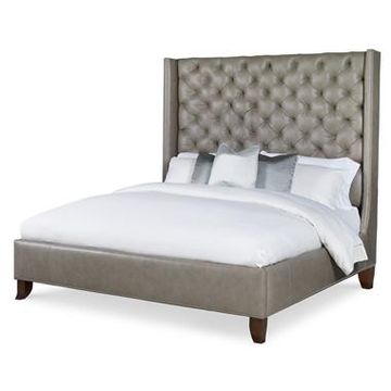 Details Fully Uph Tall H.B. Wing Bed - King 6/6 by Century Furniture