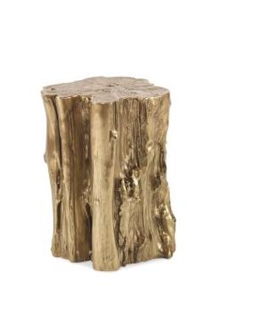Yew Small Brass Side Table by Century Furniture