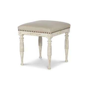 Sofía Stool - Swedish Scraped White by Century Furniture