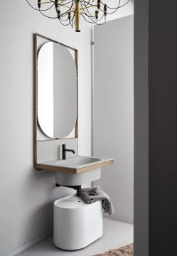 Elle Ovale mirror by Ceramica Cielo
