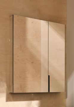 Filo container mirror with LED light, mirror sides, left by Ceramica Cielo
