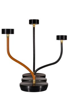 Rivetto Octopus - Modelable leather Led table lamp by Chiaro di Luna - view 7