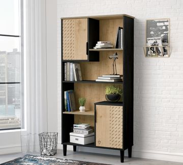 Black Large Bookcase by Cilek